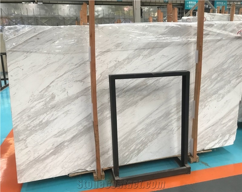 Polished White Volakas Haemus Marble Wall Slab And Tile