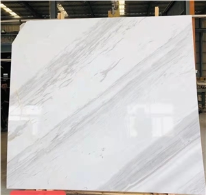 Polished White Volakas Haemus Marble Wall Slab And Tile