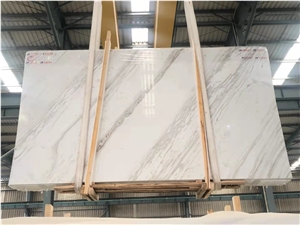 Polished White Volakas Haemus Marble Wall Slab And Tile