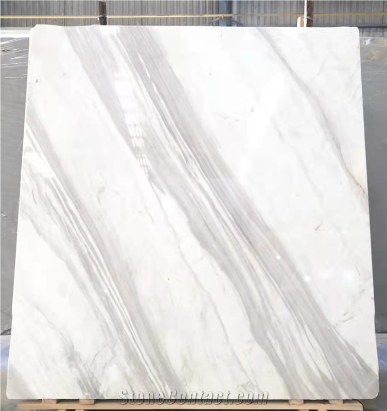 Polished White Volakas Haemus Marble Wall Slab And Tile