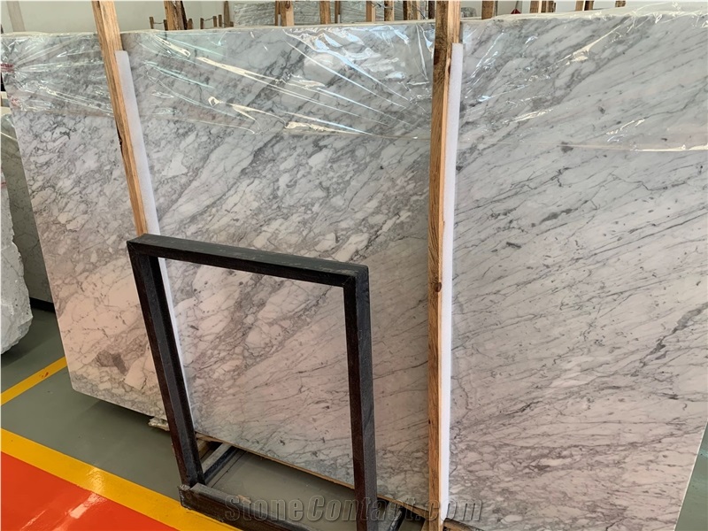 White Statuarietto Bianco Marble, Pattern Slab And Tile