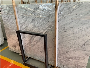 White Statuarietto Bianco Marble, Pattern Slab And Tile