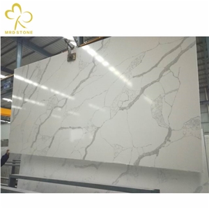 Calacatta White Quartz Big Size Slab Artificial Quartz Stone