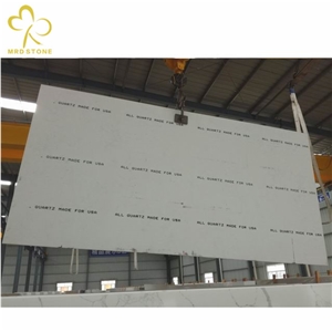 Calacatta White Quartz Big Size Slab Artificial Quartz Stone