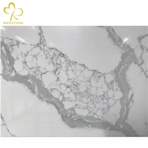 Calacatta White Quartz Big Size Slab Artificial Quartz Stone
