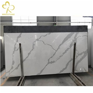 China Quartz Manufacturer Calacatta White Quartz Stone Slabs