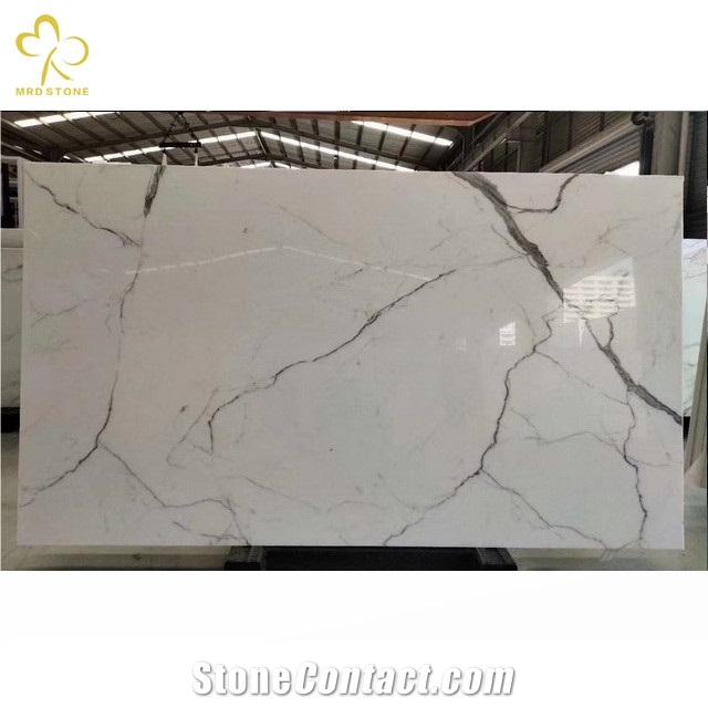 Glass Stone Factory  With Calacatta White Nano Glass Stone