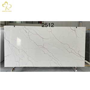 Polished Grey Vein Calacatta Thin Quartz Slab Stone