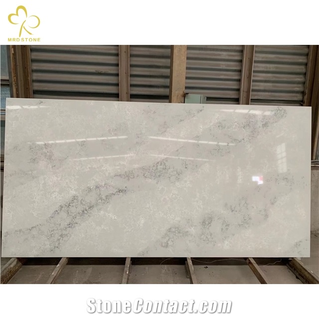 Various Style Calacatta White Quartz Slab Quartz Stone