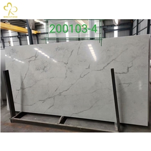 White Calacatta Quartz OEM Italy Marble Design