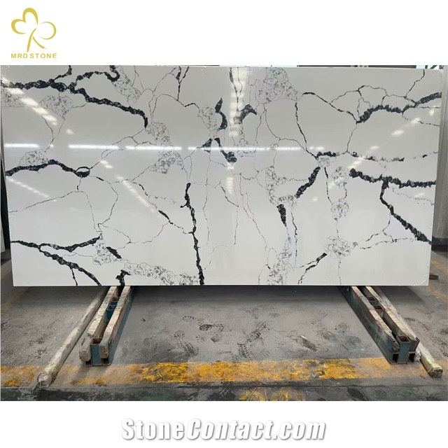 White Calacatta Quartz Stone Artificial Stone Quartz Slab
