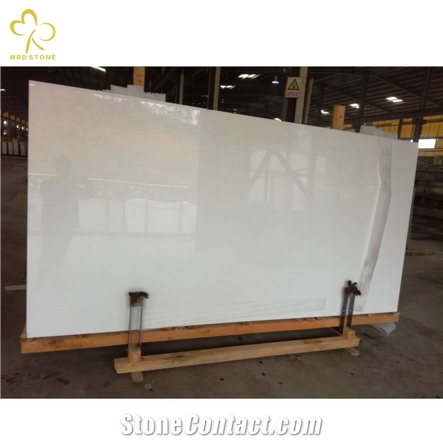 White Nano Glass Pure White Stone Slabs With High Quality
