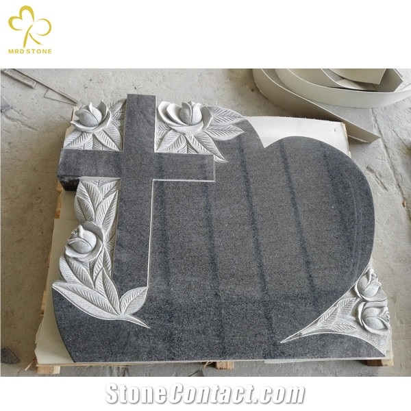China Impala G654 Grey Carved Granite Tombstone Headstone