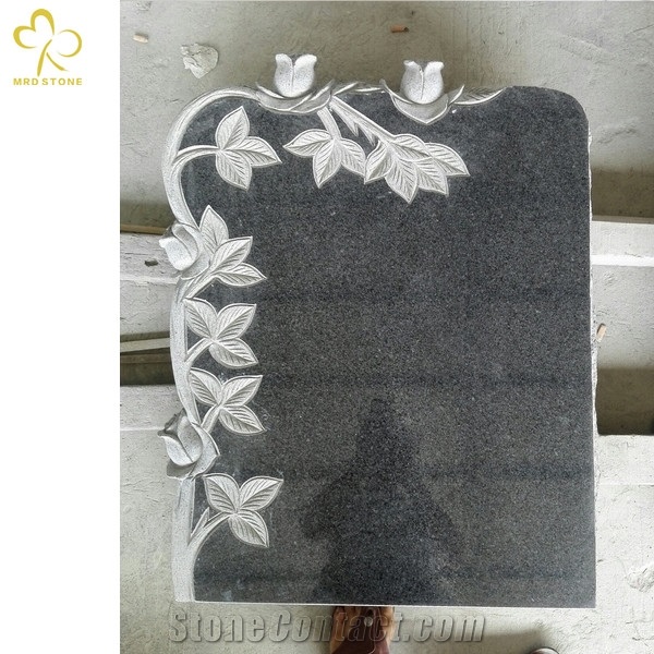 China Impala G654 Grey Carved Granite Tombstone Headstone