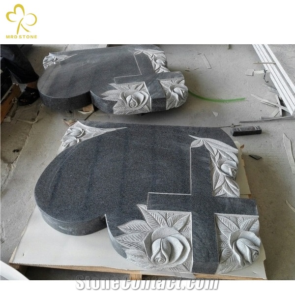 China Impala G654 Grey Carved Granite Tombstone Headstone