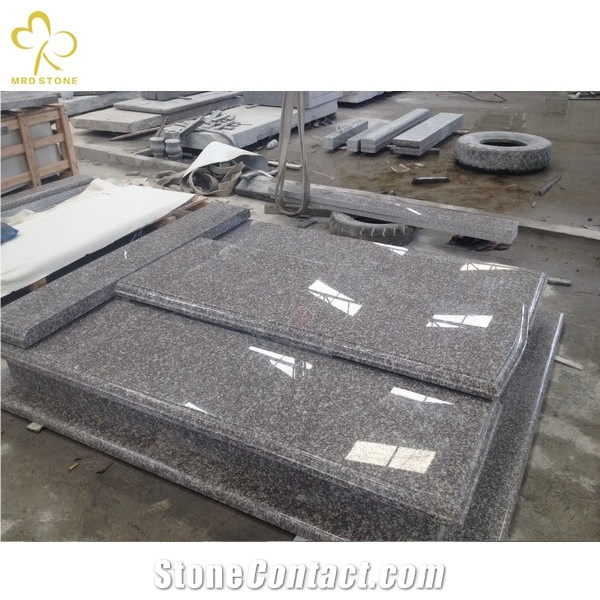 Granite G664 Double Tombstones For Poland Market