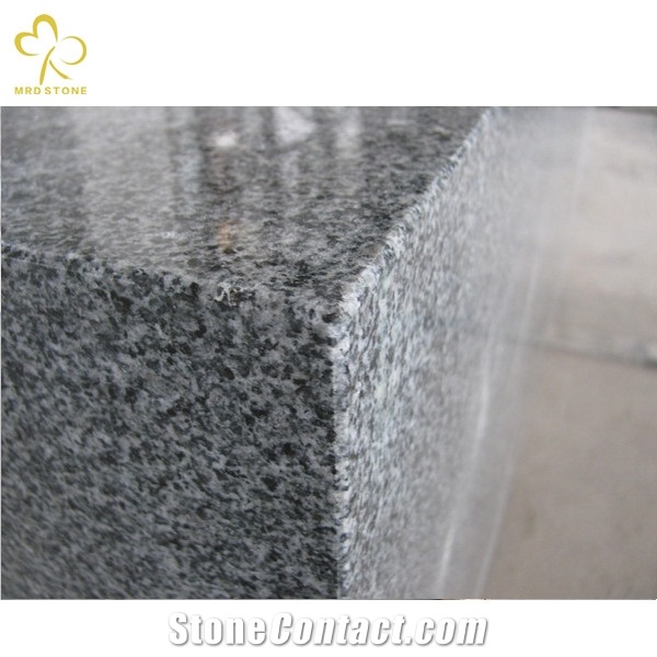Natural G654 Dark Grey Granite Companion Upright Headstone