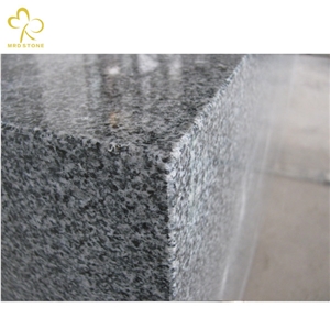 Natural G654 Dark Grey Granite Companion Upright Headstone