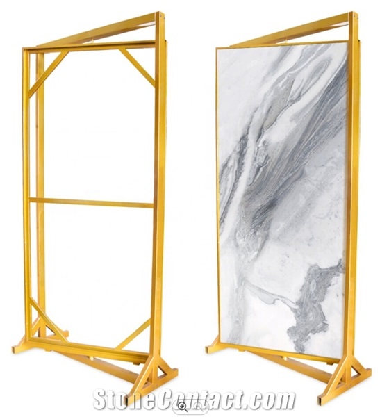 Metal Floor Slab Display Stand Rack