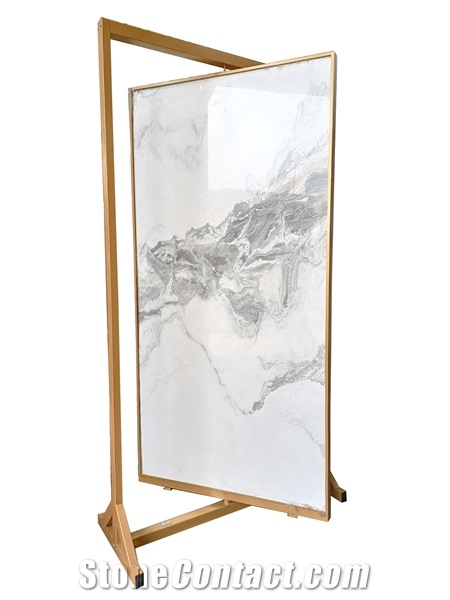Metal Floor Slab Display Stand Rack