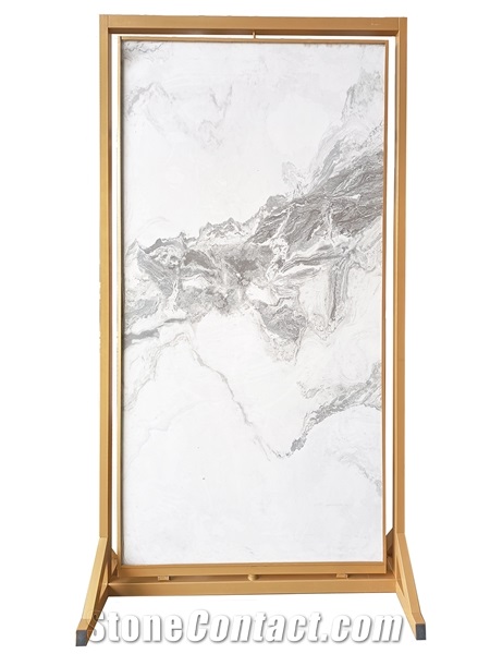Metal Floor Slab Display Stand Rack