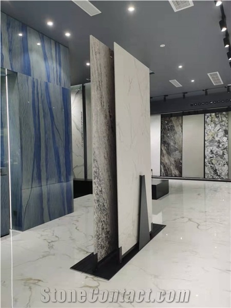 Metal Floor Slab Display Stand Rack