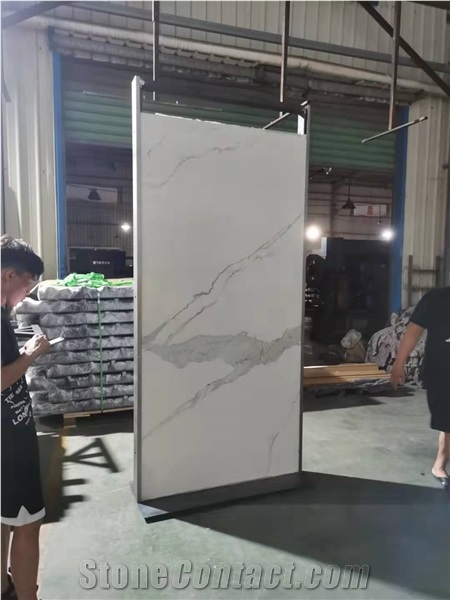 Metal Floor Slab Display Stand Rack