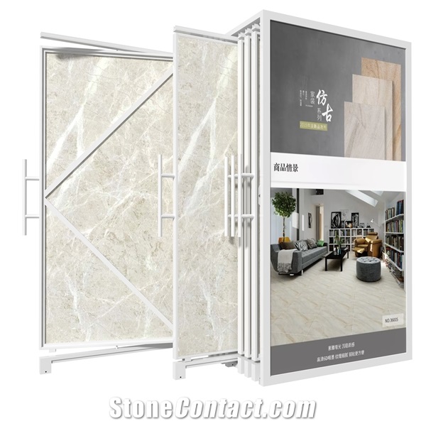 Metal Spin Sliding Display Rack For Ceramic Tiles,Big Slab