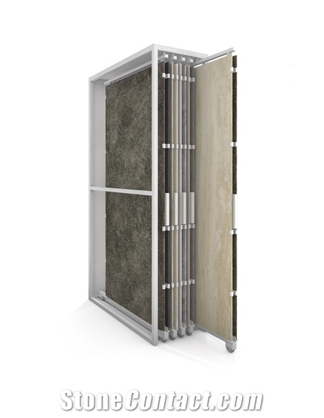 Metal Spin Sliding Display Rack For Ceramic Tiles,Big Slab