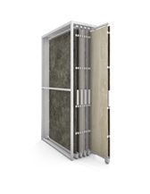 Metal Spin Sliding Display Rack For Ceramic Tiles,Big Slab