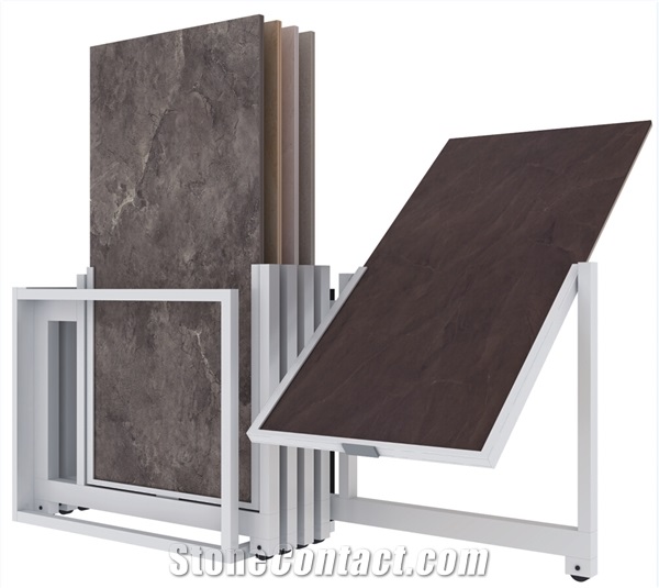 Slab Tile Spin Display Stand Rack