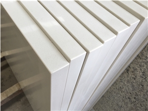 Artificial Stone Vanity Tops Pure White Quartz For Bathroom