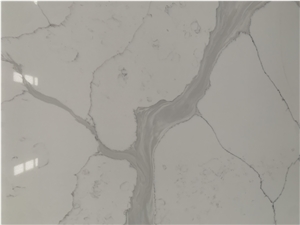 Fantastic Popular Calacatta White Quartz Stone Slab