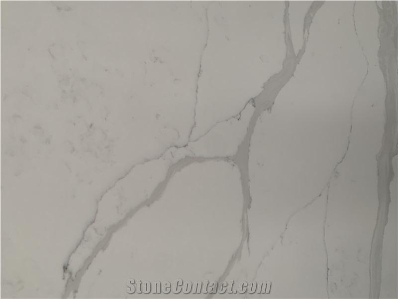 Fantastic Popular Calacatta White Quartz Stone Slab