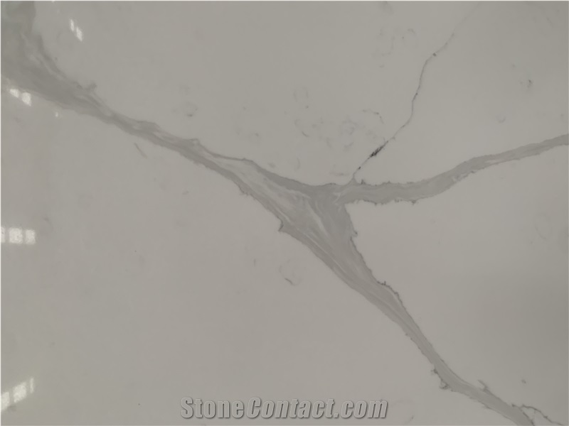 Fantastic Popular Calacatta White Quartz Stone Slab