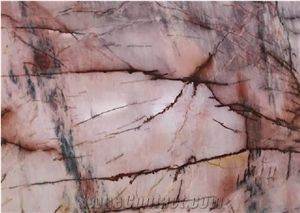 Luxury Cherry Red Quartzite For Hospitality Design