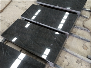 Polished Black Granite Jet Mist Tiles For Facade Cladding