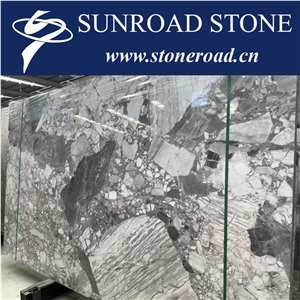 Pandora White Marble Natural Terrazzo Grey Marble