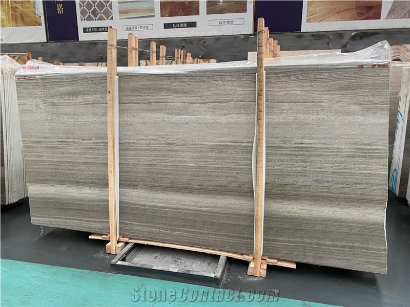 A Grade Timber Grey Vein Marble Slabs Wood Grey Marble Tiles
