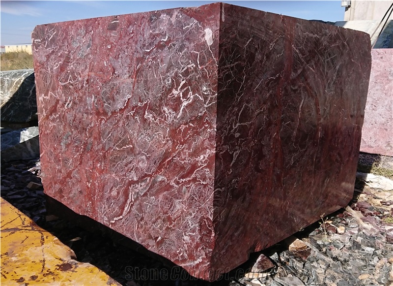 Sivas Cherry Marble Blocks, Red Marble Blocks