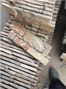 P014 Yellow Quartzite Glue On Net Veneer