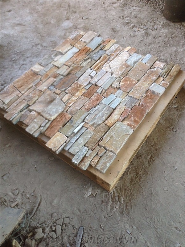 P014 Yellow Quartzite Glue On Net Veneer
