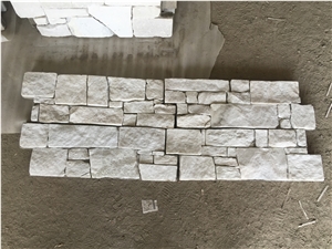 Snow White Marble Culture Stone Glue On Net