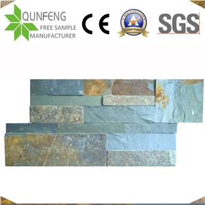 18X35CM China Natural Stacked Stone Rusty Slate Wall Panel