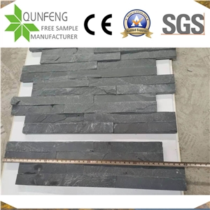 China Natural Split Face Black Z Slate Wall Cladding Tile