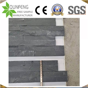 China Natural Split Face Black Z Slate Wall Cladding Tile