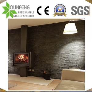 China Natural Split Face Black Z Slate Wall Cladding Tile