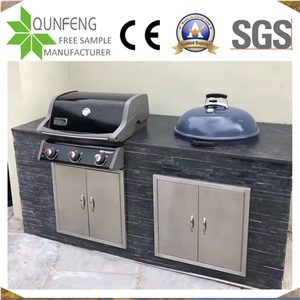 China Natural Split Face Black Z Slate Wall Cladding Tile