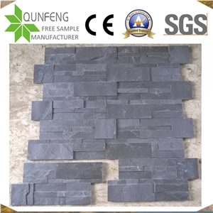 Piedra Natural Black Split Stone Slate Wall Cladding Tile