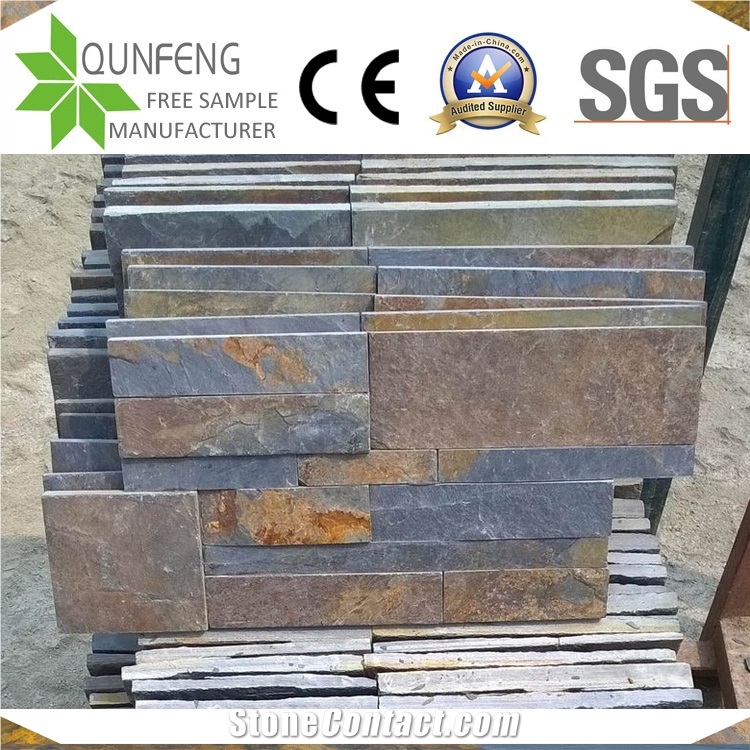Piedra Natural Multicolor Stacked Stone Slate Wall Panel